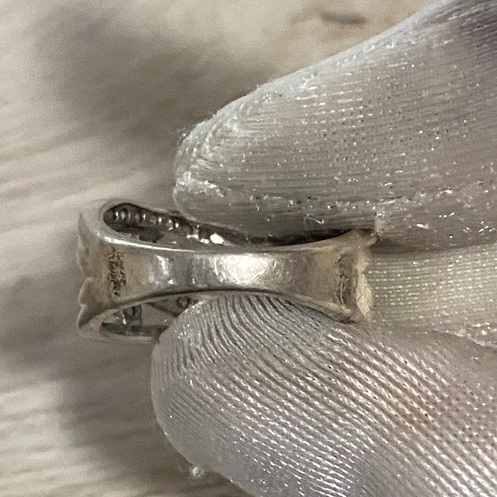 1/2 CTTW Genuine Natural Diamond Crisscross Multi Row Band 925 Sterling Silver